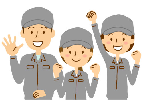 作業服の人たち