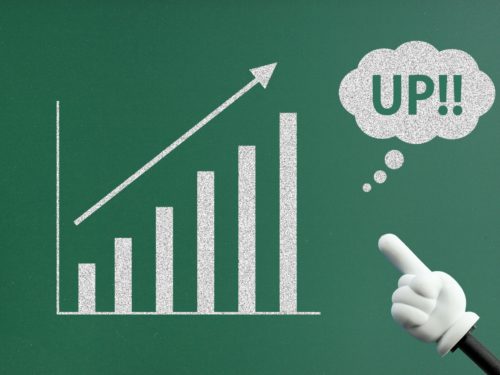 右肩上がりのグラフ